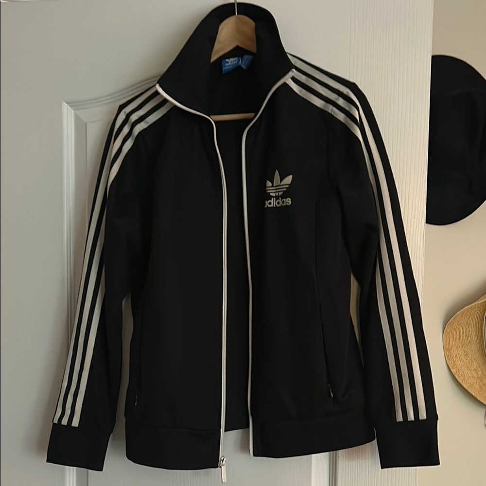 Adidas Black and White Bomber Jacket
